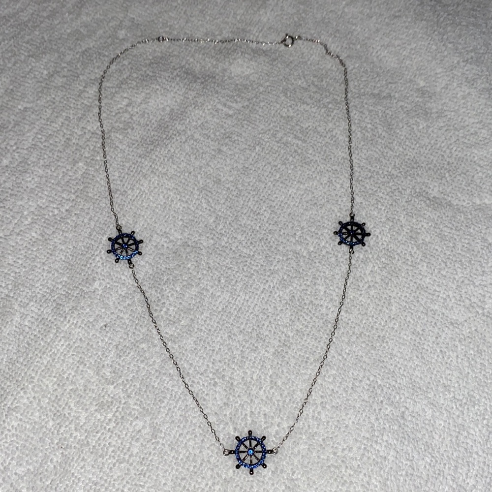 Boat steering wheel necklace